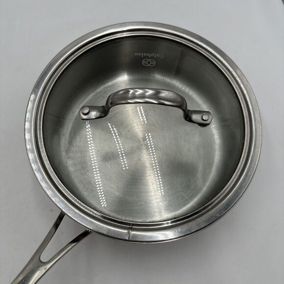 Calphalon 87822 2.5 QT 2.3 L Stainless Steel Long Handle Saucepan Pot With Lid - Picture 2 of 7